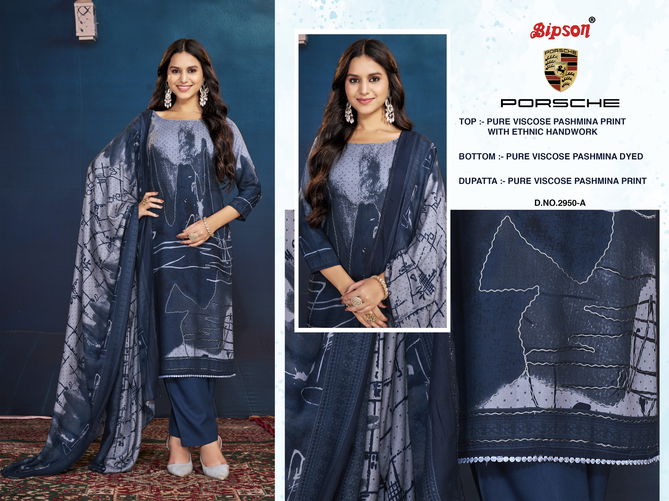 Porsche 2950 By Bipson Pashmina Printed Non Catalog Dress Material Wholesale Shop In Surat	